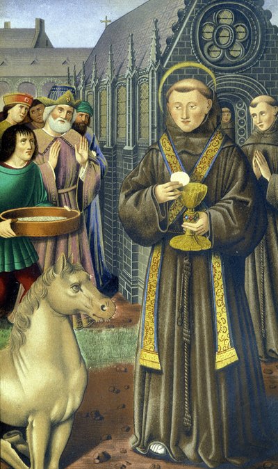 San Antonio de Padua - según el Libro de Horas de Ana de Bretaña de Unknown artist