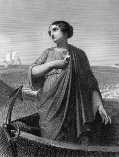 Santa Paula. Patricio romana (347-404) en Las Santas Mujeres. 1852 de Unknown artist