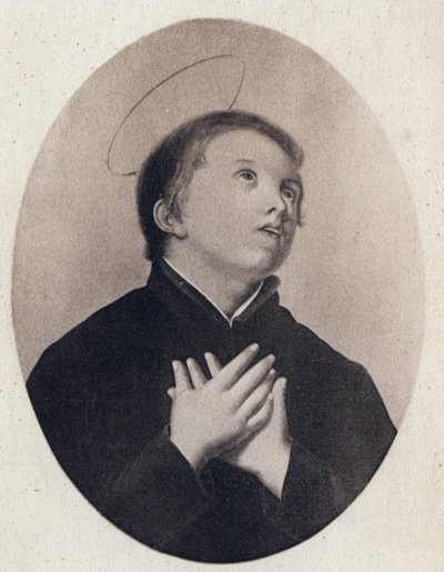 San Estanislao Kostka 1550-1568 jesuita polaco - novicio polaco de la Compañía de Jesús - grabado de Unknown artist