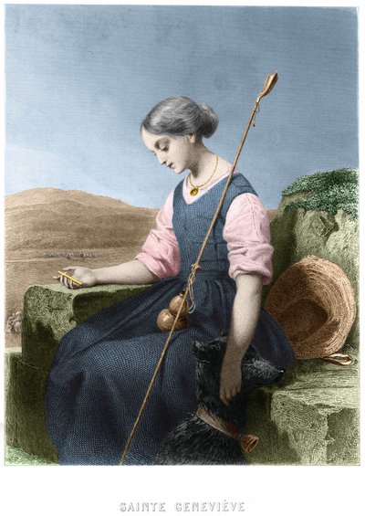 Santa Genoveva, patrona de París. de Unknown artist