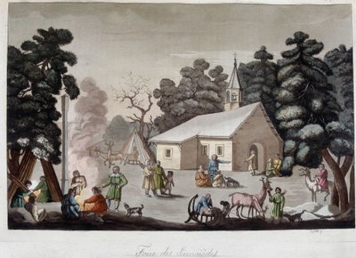 Feria Samoida en Siberia. En "El traje antiguo y moderno" de Unknown artist
