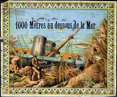 Escafandrista y barco naufragado - en 