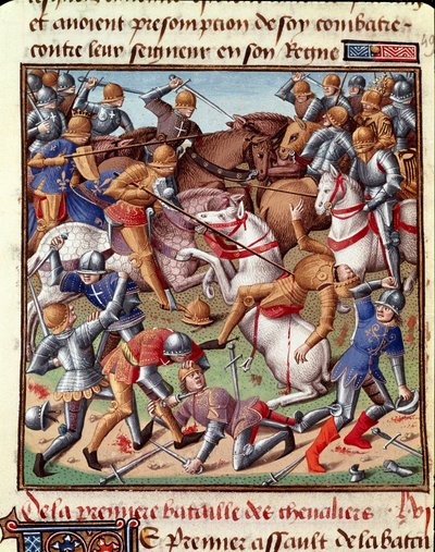Escena de batalla. Miniatura en 