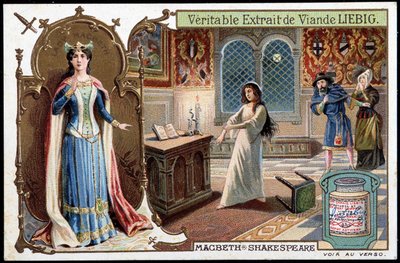 Escena de “Macbeth” de Shakespeare - cromo., finales del siglo XIX de Unknown artist