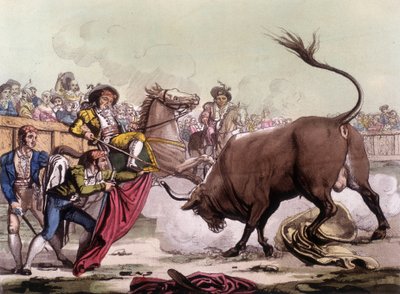 Escena de tauromaquia en España, circa 1820 de Unknown artist