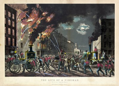 Escena de la vida cotidiana de los bomberos estadounidenses de Unknown artist
