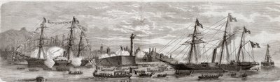 Segunda Guerra de Independencia Italiana, Campaña Italiana de 1859: Napoleón III (1808-1873) en el Puerto de Génova 12/05/1859 - Llegada de los franceses a Génova, 12 de mayo de Unknown artist
