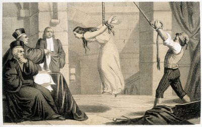 Serafina Apicella Gallotti torturada en Salerno y sentenciada a 25 años de detención - en "Historia de Italia" de Unknown artist