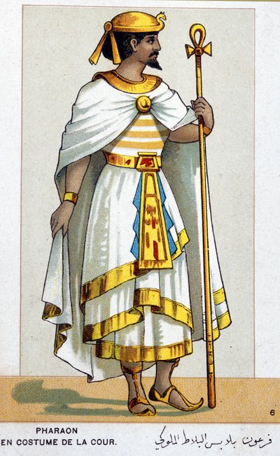 Serie de cromolitografías de trajes de ópera con motivo de la primera representación de Aida de Giuseppe Verdi: el faraón. 1872 de Unknown artist