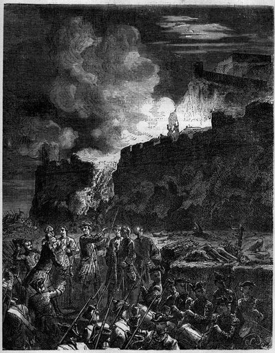 Guerra de los Siete Años - Ataque y captura de Port Mahon en la isla de Menorca, 29 de junio de Unknown artist