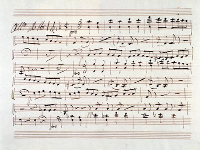 Partitura de Alí Babá, ópera por Luigi Cherubini de Unknown artist