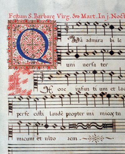 Página de partitura de una obra sacra de Giovanni Giacomo Gastoldi de Unknown artist