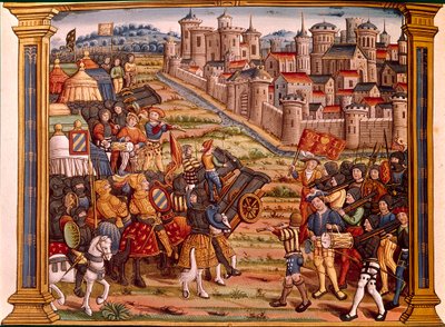 Asedio de una ciudad con bombas: Luis XI contra los Liegeois de Unknown artist