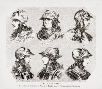 Seis reyes visigodos de España de Unknown artist