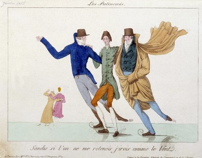 Patinadores - Dibujo humorístico de Unknown artist