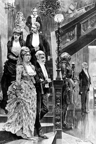 Velada social en Londres en la era victoriana de Unknown artist