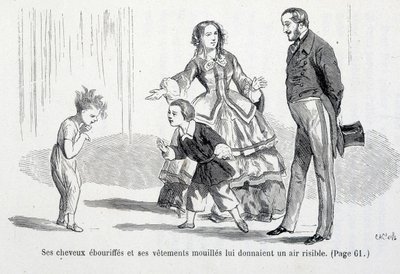 Sophie mojada - en “Las desventuras de Sophie” de la Condesa de Ségur, Hachette de Unknown artist