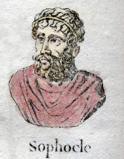 Sófocles (c. 496-406 a.C.), poeta trágico griego de Unknown artist