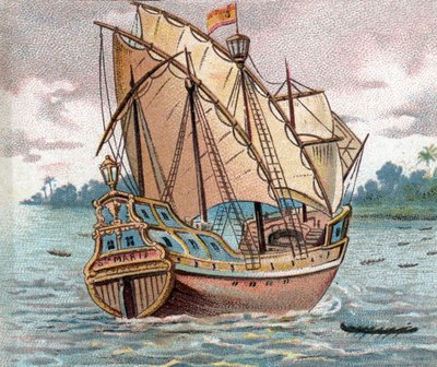 Carabela española de finales del siglo XV - Carabela del siglo XV de Unknown artist