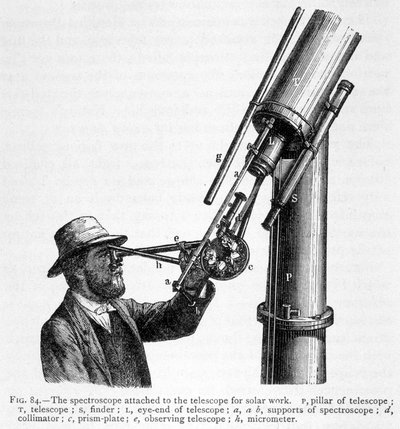 Espectroscopio además de telescopio para observación del sol de Unknown artist