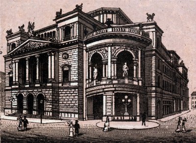 Teatro de la Ciudad en Viena, Austria en "El Mundo Ilustrado 168 vistas". Sin fecha (finales del siglo XIX). de Unknown artist