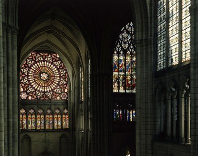 Vitrales y rosetón de la catedral de Troyes de Unknown artist