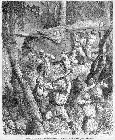 Stanley en África - Expedición de Stanley a África Central 1874-1877: Marchando por la jungla de Unknown artist