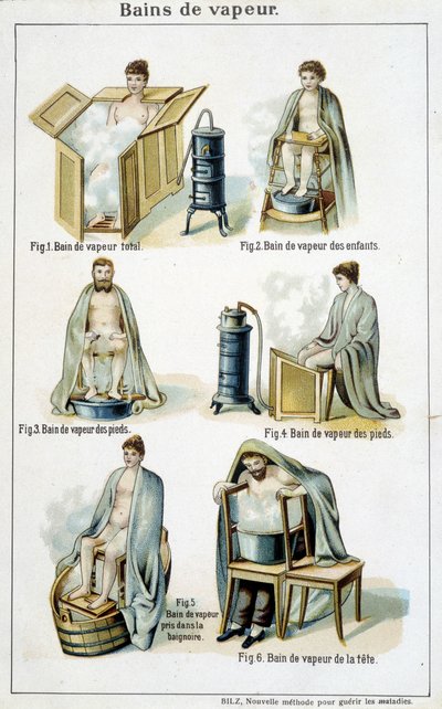 Baños de vapor - en “Bilz, Medicina Natural”, finales del siglo XIX de Unknown artist