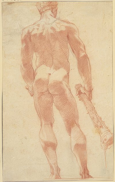 Hércules de pie visto desde atrás de Unknown
