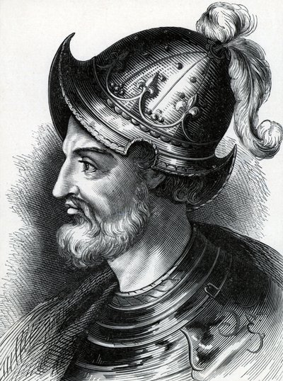 Esteban de Blois (Esteban de Inglaterra, c1097-1154), c1900 (grabado) de Unknown artist