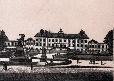 Estocolmo, Suecia: vista del castillo de Drottningholm. En "El Mundo Ilustrado 168 vistas". Sin fecha (finales del siglo XIX). de Unknown artist