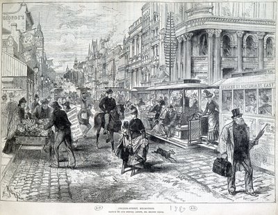 Escenas de calle, Collins Street en Melbourne en 1889 de Unknown artist