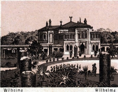 Stuttgart, Alemania: vista de Wilhelma. en "El mundo ilustrado 168 vistas" Sin fecha (finales del siglo XIX) de Unknown artist