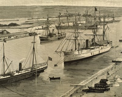 Canal de Suez, Port-Said, Egipto de Unknown artist