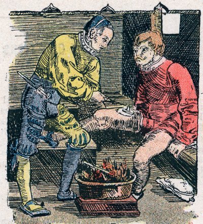 Cirujano dando una herida en 1528. de Unknown artist