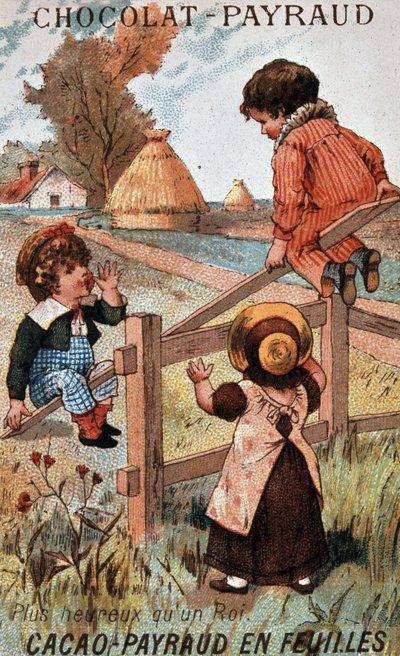 Juego del columpio, publicidad de chocolate Payraud de Unknown artist