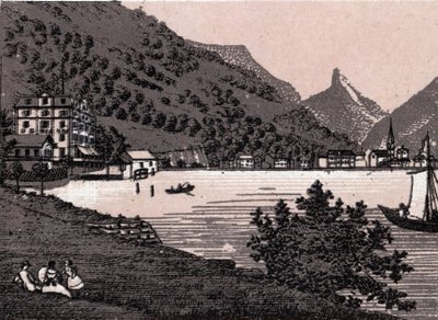 Suiza: vista de la ciudad de Fluelen. en "El mundo ilustrado 168 vistas" Sin fecha (finales del siglo XIX) de Unknown artist