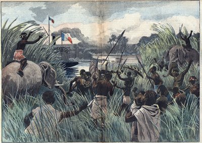 Toma de posesión del Lago Chad (África) de Unknown artist