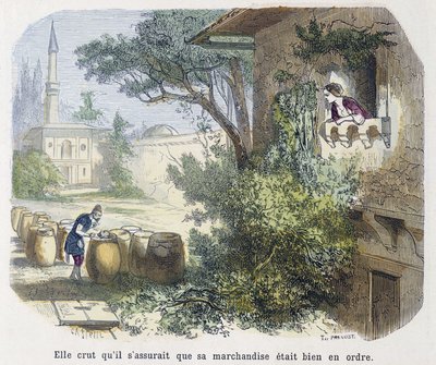 Cuento: ella creía que él estaba asegurando que sus bienes estaban en orden - en Mil y una noches de Unknown artist