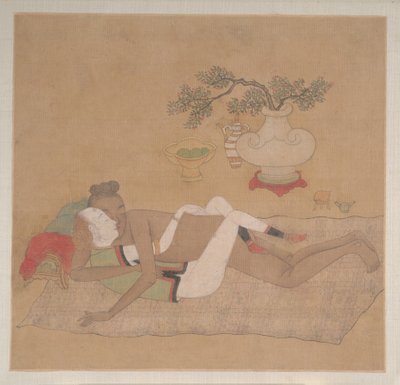 Oficial Tártaro con Dama Rubia de Unknown Artist