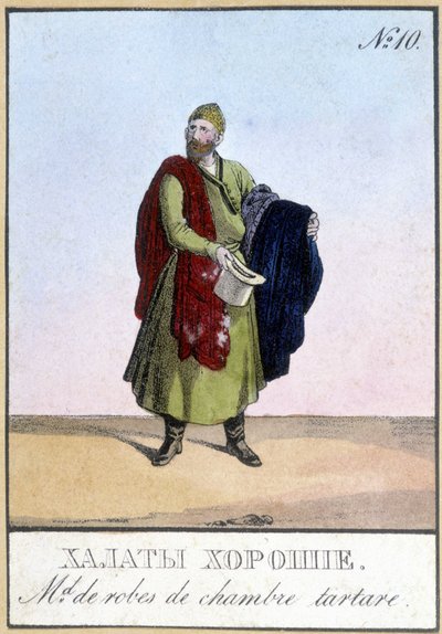 Comerciante de vestimenta tártara en Rusia en el siglo XIX. de Unknown artist
