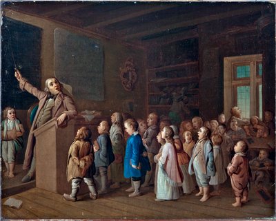 Enseñanza en la escuela rural de Unknown artist