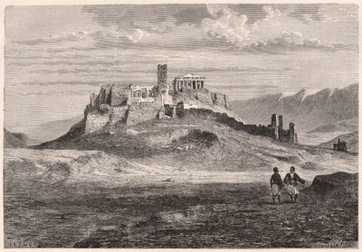 La Acrópolis de Atenas durante el siglo XIX de Unknown