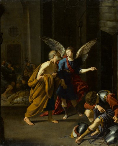 El Ángel Liberando a San Pedro de la Prisión, circa 1625-1635 de Unknown artist