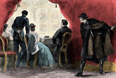El asesinato de Abraham Lincoln por John Wilkes Booth en el Teatro Ford Washington DC 14 de abril de 1865 - Asesinato del presidente Abraham Lincoln (1809-1865) 14 de abril de Unknown artist