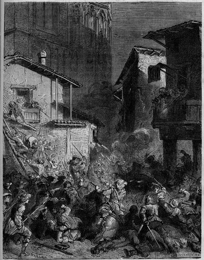 La Batalla de Cremona fue una batalla de la Guerra de Sucesión Española que tuvo lugar el 1 de febrero de 1702 entre Francia y Austria - La Bataille de Cremone (Cremona) ou Surprise de Cremone el 1 de febrero de 1702 en Cremona (Italia del Norte) entre los de Unknown artist