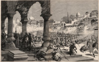 La Batalla de Manipur - Insurrecciones británicas en India - masacre de una columna de unos 500 soldados ingleses, llamada por el Maharajá cuyos súbditos se rebelaron en Manipur (territorio en las fronteras de Assam y Birmania) en India de Unknown artist
