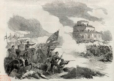 La Batalla de Monte Caseros en abril de 1852 - revuelta de Justo José de Urquiza (1801-70); contra el dictador argentino Juan Manuel de Rosas (1793-1877) - La Batalla de Caseros, o Batalla de Monte Casero el 3 de febrero de Unknown artist