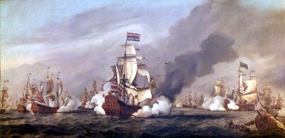 La Batalla de los Cuatro Días del 11 al 14 de junio de 1666 durante la Segunda Guerra Anglo-Holandesa de Unknown artist