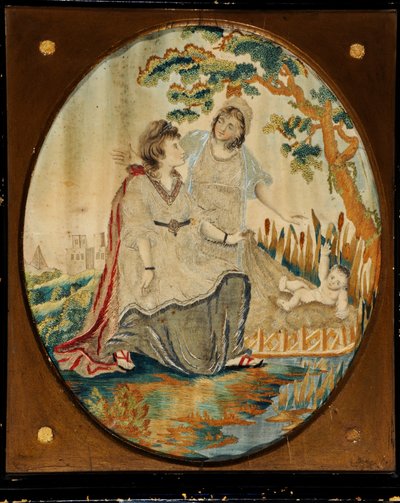 El descubrimiento de Moisés a la hija del faraón de Unknown artist